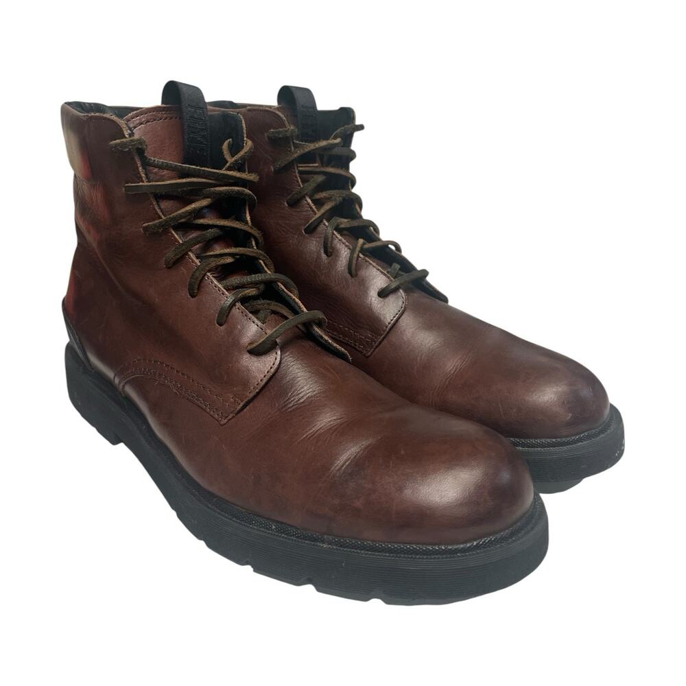 Frye Terra Lace Up Boots Mens 10.5 Brown Leather Combat Jungle Military Casual